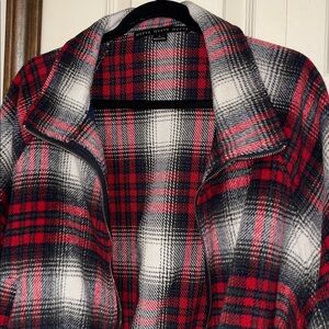 Plaid Red and Black Women's Jacket